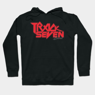 Grey Red Track Seven Band logo Hoodie